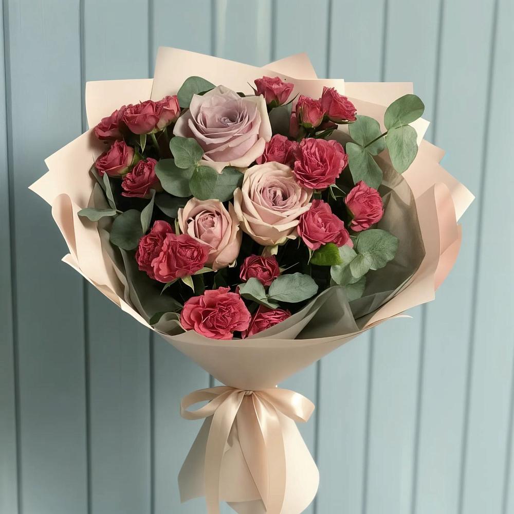 Букет цветов из: Гвоздики и Розы в Тальменке