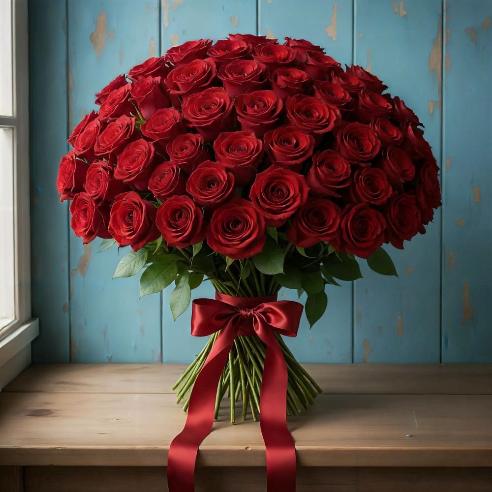 Букет Красные розы Блэк Меджик в Тальменке