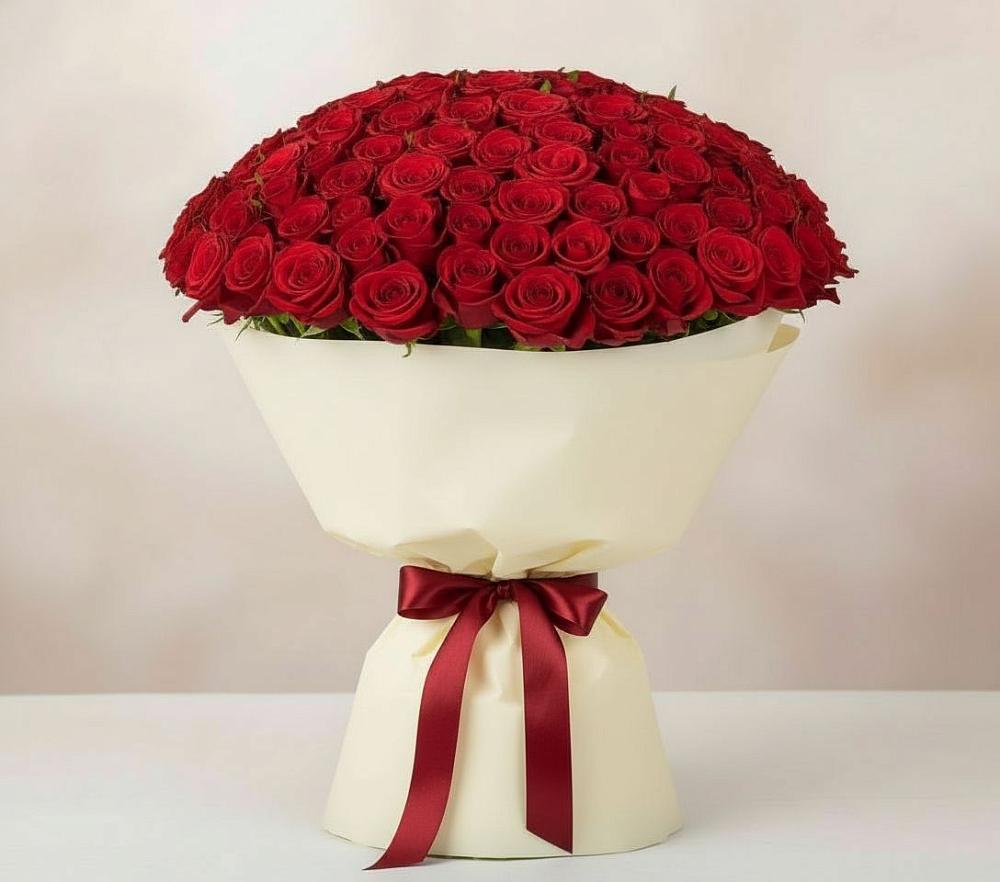 Букет 101 Красная роза Милано в Тальменке