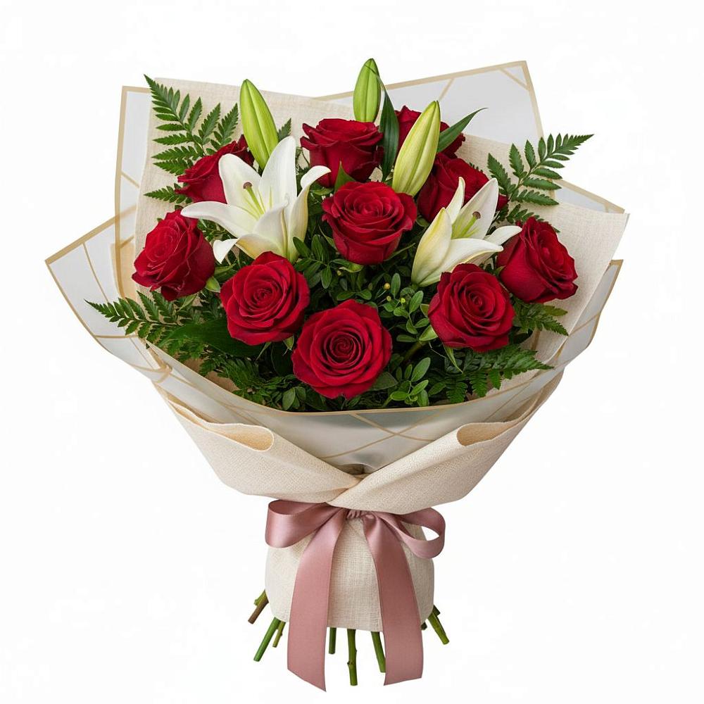 Букет цветов из: Лилии и Розы в Тальменке