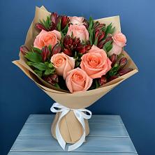 Букет цветов из:  Розы и Альстромерии в Тальменке