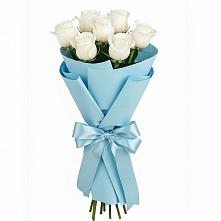 Букет 7 белых роз Проуд в Тальменке