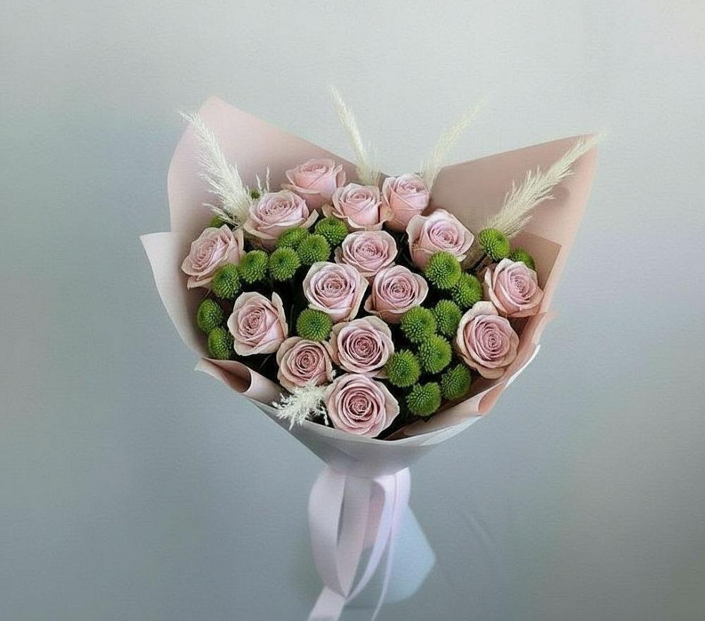 Букет цветов из: Розы и Хризантемы в Тальменке