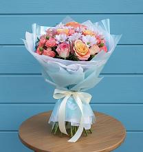 Букет цветов из:  Хризантемы и Розы в Тальменке