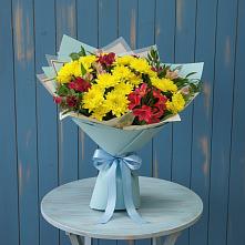 Букет цветов из:  Альстромерии и Хризантемы в Тальменке